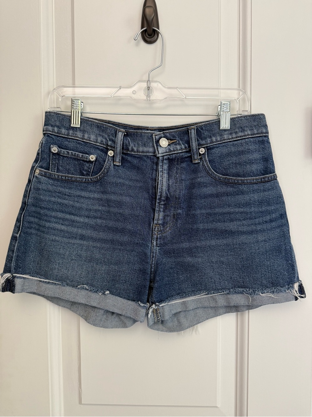 Lucky Brand Dark Blue Rolled Hem Denim Shorts